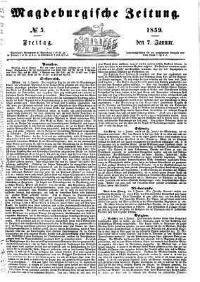 Magdeburgische Zeitung Freitag 7. Januar 1859