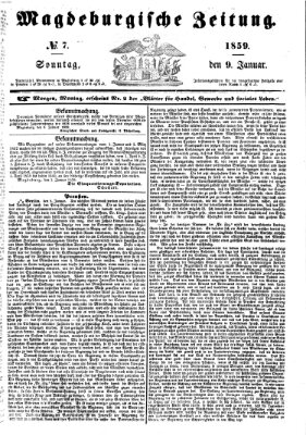 Magdeburgische Zeitung Sonntag 9. Januar 1859