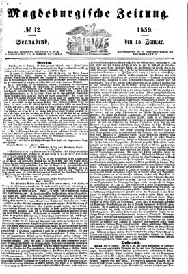 Magdeburgische Zeitung Samstag 15. Januar 1859