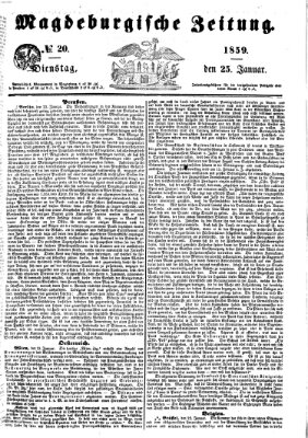 Magdeburgische Zeitung Dienstag 25. Januar 1859