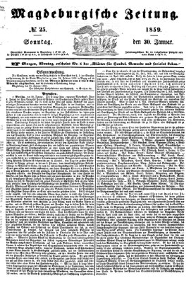 Magdeburgische Zeitung Sonntag 30. Januar 1859