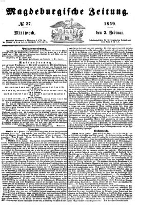 Magdeburgische Zeitung Mittwoch 2. Februar 1859