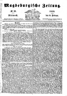 Magdeburgische Zeitung Mittwoch 9. Februar 1859