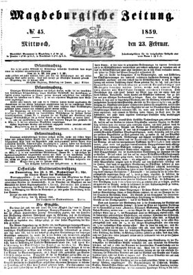 Magdeburgische Zeitung Mittwoch 23. Februar 1859