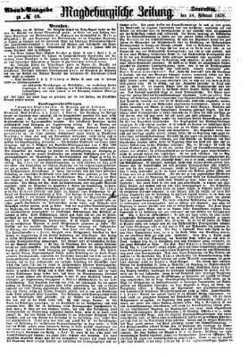 Magdeburgische Zeitung Donnerstag 24. Februar 1859