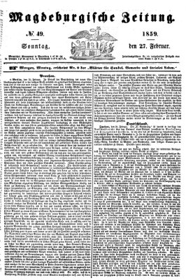 Magdeburgische Zeitung Sonntag 27. Februar 1859