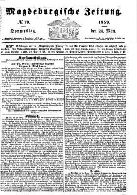 Magdeburgische Zeitung Donnerstag 24. März 1859