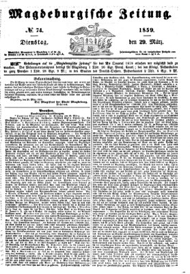 Magdeburgische Zeitung Dienstag 29. März 1859