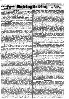 Magdeburgische Zeitung Montag 4. April 1859