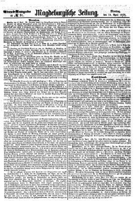 Magdeburgische Zeitung Monday 18. April 1859