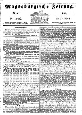 Magdeburgische Zeitung Mittwoch 27. April 1859