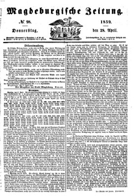 Magdeburgische Zeitung Donnerstag 28. April 1859