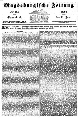 Magdeburgische Zeitung Samstag 11. Juni 1859