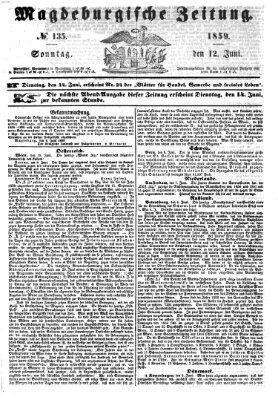 Magdeburgische Zeitung Sonntag 12. Juni 1859