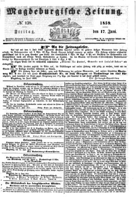 Magdeburgische Zeitung Freitag 17. Juni 1859