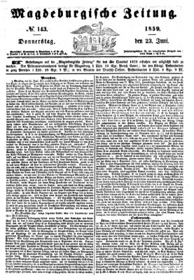 Magdeburgische Zeitung Donnerstag 23. Juni 1859