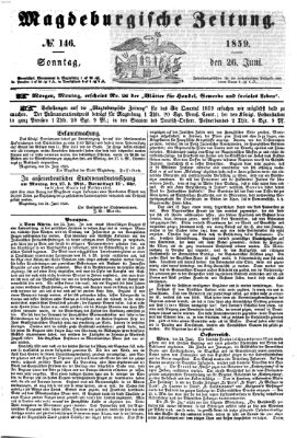 Magdeburgische Zeitung Sonntag 26. Juni 1859