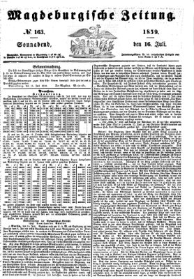 Magdeburgische Zeitung Samstag 16. Juli 1859