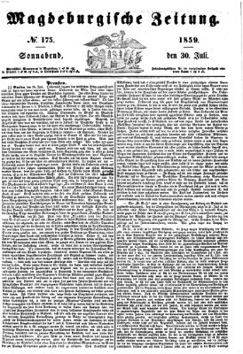 Magdeburgische Zeitung Samstag 30. Juli 1859