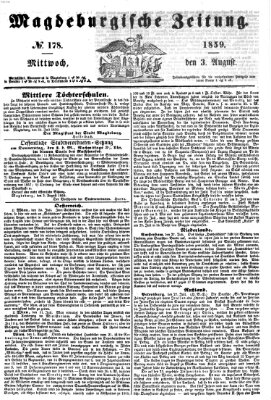 Magdeburgische Zeitung Mittwoch 3. August 1859