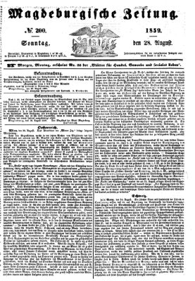 Magdeburgische Zeitung Sonntag 28. August 1859