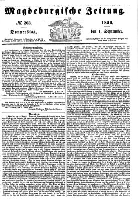 Magdeburgische Zeitung Donnerstag 1. September 1859