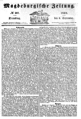 Magdeburgische Zeitung Dienstag 6. September 1859