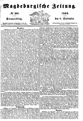 Magdeburgische Zeitung Donnerstag 8. September 1859