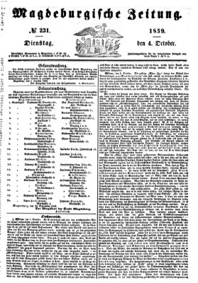 Magdeburgische Zeitung Dienstag 4. Oktober 1859