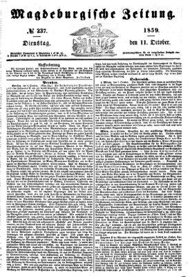 Magdeburgische Zeitung Dienstag 11. Oktober 1859