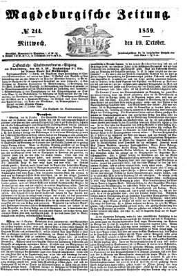 Magdeburgische Zeitung Mittwoch 19. Oktober 1859