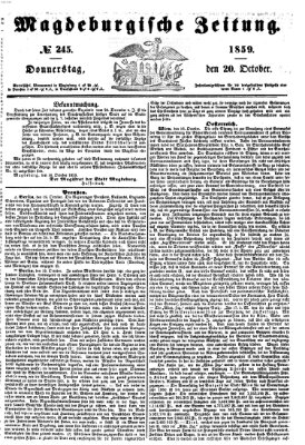 Magdeburgische Zeitung Donnerstag 20. Oktober 1859