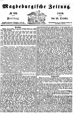 Magdeburgische Zeitung Freitag 28. Oktober 1859