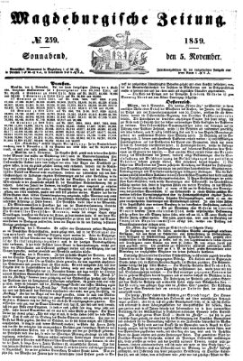 Magdeburgische Zeitung Samstag 5. November 1859