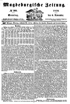 Magdeburgische Zeitung Sonntag 6. November 1859