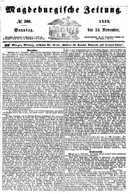 Magdeburgische Zeitung Sonntag 13. November 1859