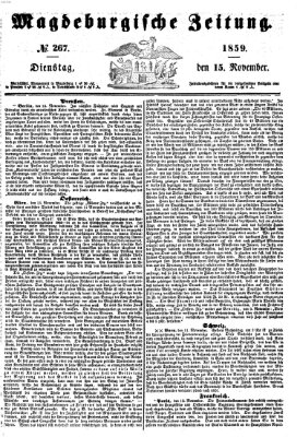 Magdeburgische Zeitung Dienstag 15. November 1859