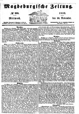 Magdeburgische Zeitung Mittwoch 16. November 1859