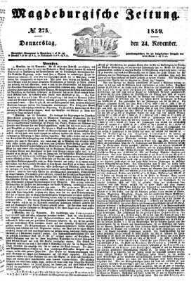 Magdeburgische Zeitung Donnerstag 24. November 1859