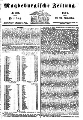 Magdeburgische Zeitung Freitag 25. November 1859