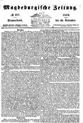 Magdeburgische Zeitung Samstag 26. November 1859