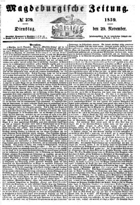 Magdeburgische Zeitung Dienstag 29. November 1859