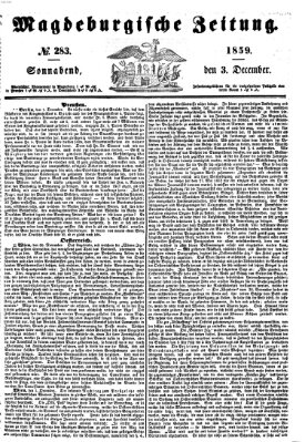 Magdeburgische Zeitung Samstag 3. Dezember 1859