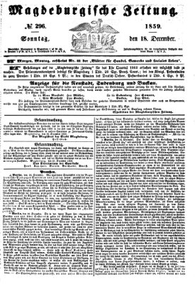 Magdeburgische Zeitung Sonntag 18. Dezember 1859