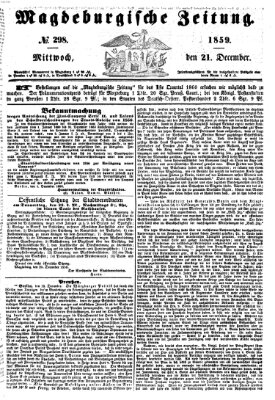 Magdeburgische Zeitung Mittwoch 21. Dezember 1859