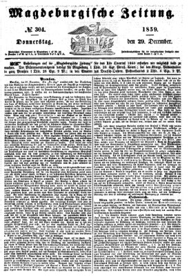 Magdeburgische Zeitung Donnerstag 29. Dezember 1859