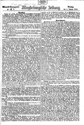 Magdeburgische Zeitung Montag 2. Januar 1860