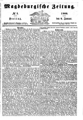 Magdeburgische Zeitung Freitag 6. Januar 1860