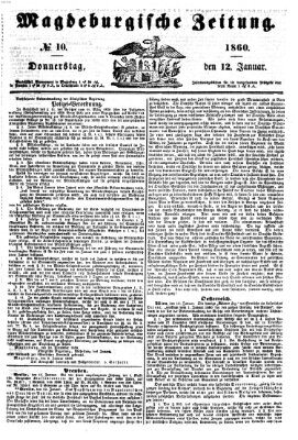 Magdeburgische Zeitung Donnerstag 12. Januar 1860