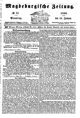 Magdeburgische Zeitung Sonntag 15. Januar 1860